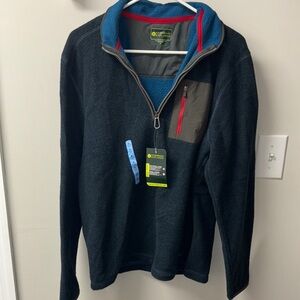 G.H. Bass & Co. Black and Blue Zip Up Sweater